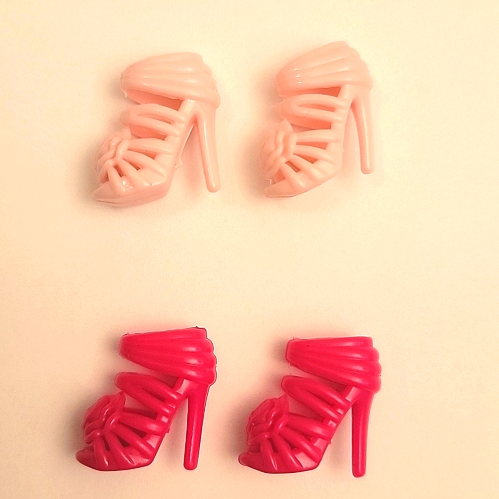💓 Barbie High Heel Shoes 2 Pairs